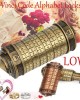 Retro Gift Box Cylinder Lockbox Da Vinci Code Alphabet Locks Cylindrical Lock