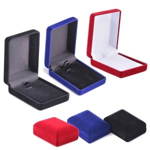 1/5pcs Velvet Necklace Pendant Gift Box Jewelry Box for Earrings Necklace