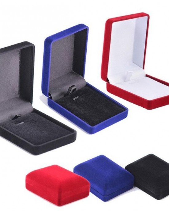 1/5pcs Velvet Necklace Pendant Gift Box Jewelry Box for Earrings Necklace