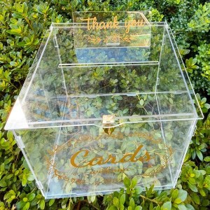 Acrylic Wedding Card Box Clear Gift Card Box DIY Envelop Money Card Box