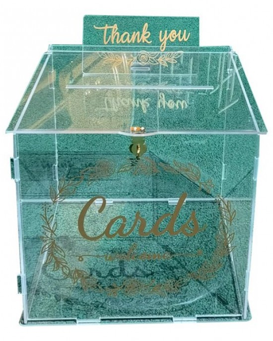 Acrylic Wedding Card Box Clear Gift Card Box DIY Envelop Money Card Box