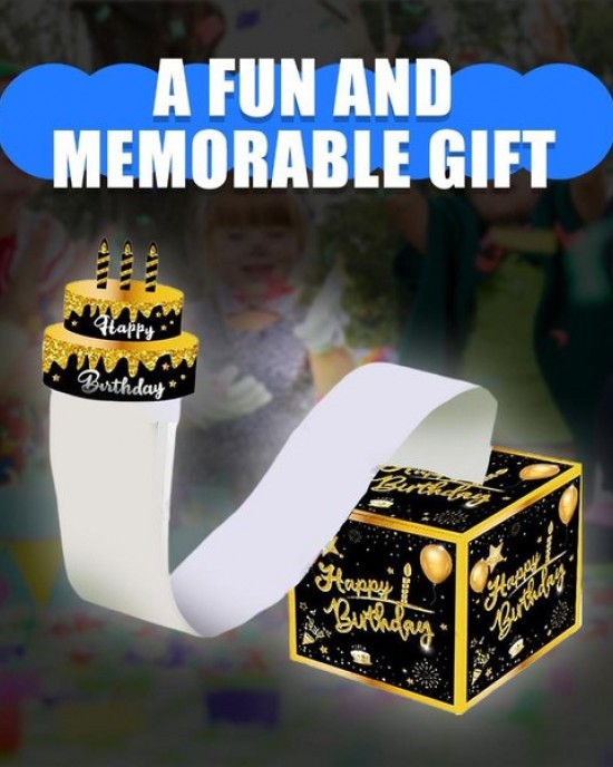 Surprises Money Holder Box with Pull Out Card Creative Handmade Birthday Gift