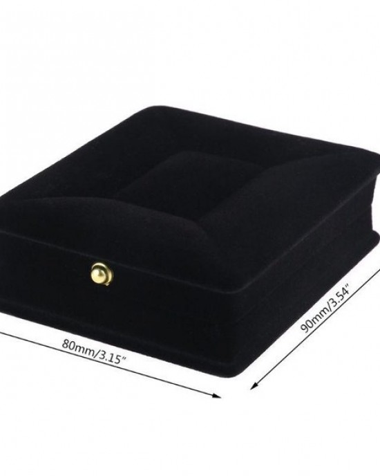 Large Velvet Jewelry Box Necklace Earring Pendant Gift Box Jewelry Storage for C