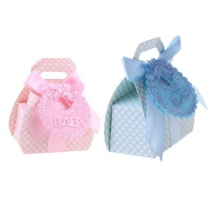 12Pcs Candy Boxes with Ribbon for Baby Shower Christening Party Favor Gift DIY 9370