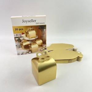 Joyseller Gift boxes,Gold Party Favor Boxes, Small Treat Boxes Metallic Candy Goodie