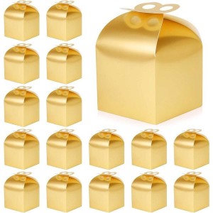 Joyseller Gift boxes,Gold Party Favor Boxes, Small Treat Boxes Metallic Candy Goodie