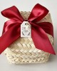 Handwoven Bamboo Gift Box with Lid, Natural Square Storage Basket for Home Decor