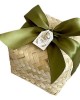 Handwoven Bamboo Gift Box with Lid, Natural Square Storage Basket for Home Decor