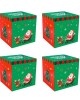 Set of 4 Durable Christmas Themed Gift Boxes Elegant Christmas Gift Wrap Boxes for Family
