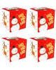 Set of 4 Durable Christmas Themed Gift Boxes Elegant Christmas Gift Wrap Boxes for Family