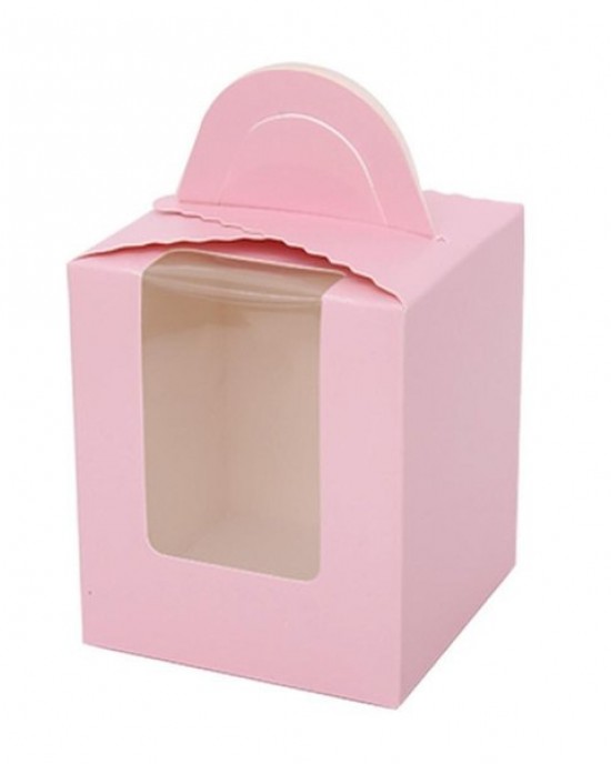 Packaging Box Transparent forApp1eBoxes with Open Window and Handle for Small Pastry Cake