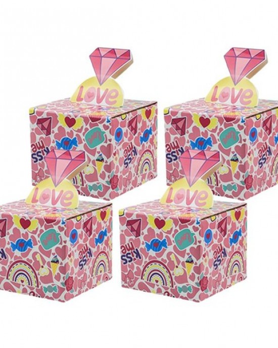 Pack Of 4 Valentine's Day Money Box Surprise Cash Gift Holders for Girlfriend Wife Unique