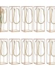 Pack Of 12 Clear Rectangle Gift Boxes With Golden Border for Packaging