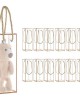 Pack Of 12 Clear Rectangle Gift Boxes With Golden Border for Packaging