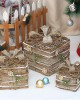 Wrought Iron Gift Box Ornament Pack of 3 Household Shopping Mall Restaurant Room