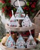 Pack of 6 Holiday Gift Boxes Tin House Shaped Tinplate Candy Storage Containers