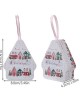 Pack of 6 Holiday Gift Boxes Tin House Shaped Tinplate Candy Storage Containers