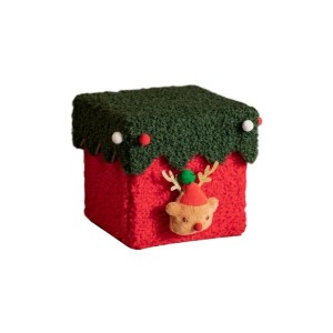 Child Safe Christmas Gift Box Handmade Recyclable Cardstock Lambswool Family Activity