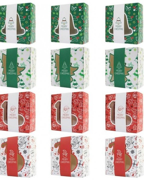 MultiPurpose Christmas Paper Boxes Party Favors Gift Wrapping Candy Box