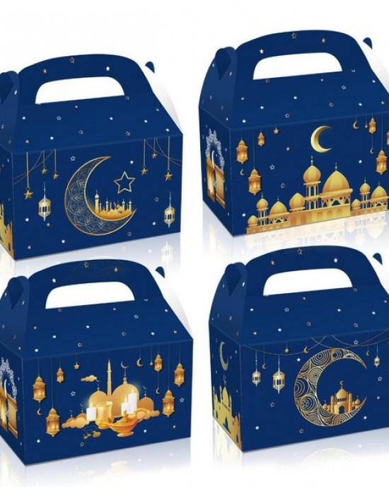 24pcs Eid Mubarak Gift Box with Handle Wedding Birthday Party Favor