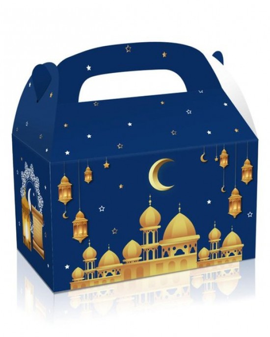24pcs Eid Mubarak Gift Box with Handle Wedding Birthday Party Favor
