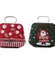 Christmas Tin Candy Box With Handle Festival Holiday Gift Storage Gift Container