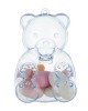 12Pcs Bear Themed Boxes for Sweets and Gift Clear Storage Container for Wedding Candy