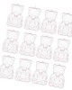 12Pcs Bear Themed Boxes for Sweets and Gift Clear Storage Container for Wedding Candy