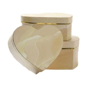 3xHeart-shape Gift Box Marble Candy Packing for Case Jewelry Necklace Ring Organ