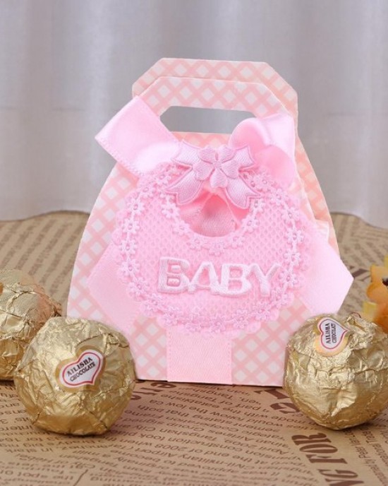 12Pcs Candy Boxes with Ribbon for Baby Shower Christening Party Favor Gift DIY