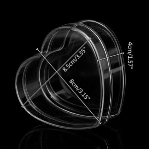 Storage Box Transparent Heart Shaped Containers Display Boxes Favor Gift Boxes