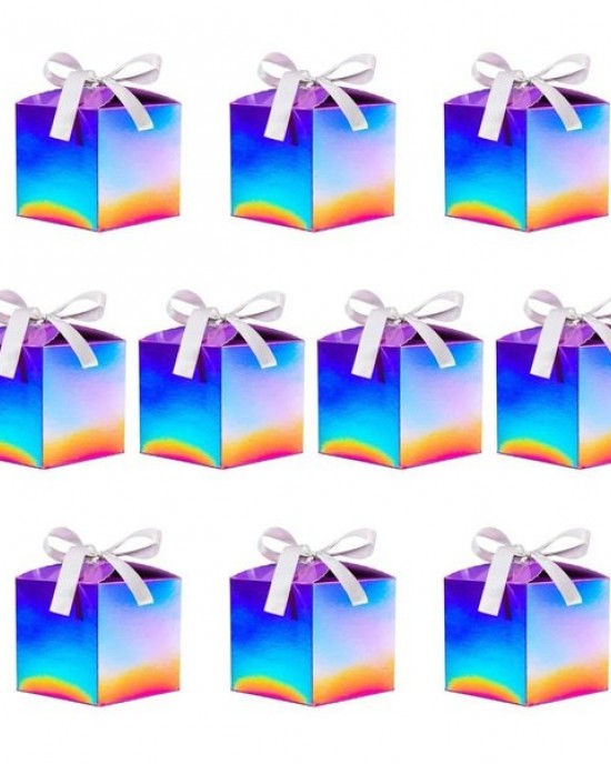 Pack Of 10 Color Glittering Gift Boxes For Weddings Birthday And Party Elegant