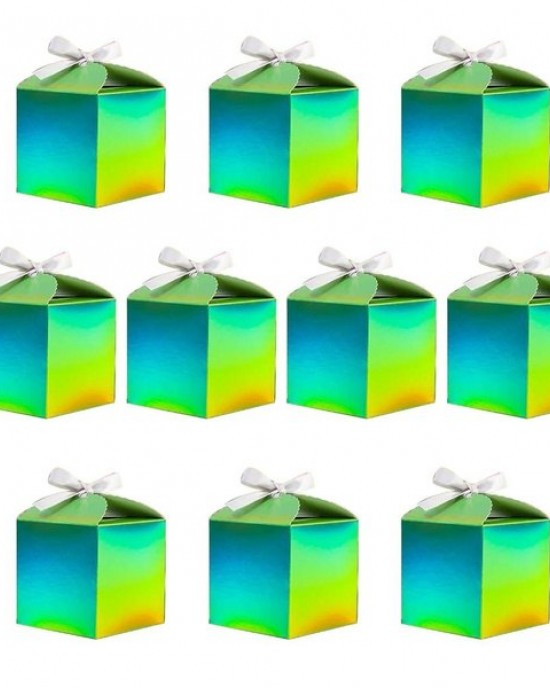 Pack Of 10 Color Glittering Gift Boxes For Weddings Birthday And Party Elegant