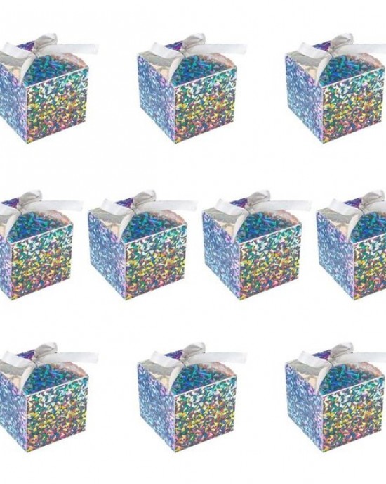 Pack Of 10 Color Glittering Gift Boxes For Weddings Birthday And Party Elegant