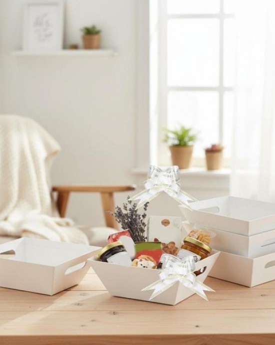 6pcs Recyclable Paper Gift Boxes Elegant Party Supplies for Holidays Event Celebration