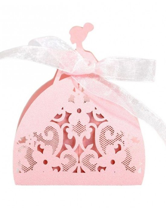 100pcs Flower Lace Hollow Candy Boxes Wedding Party Favor Box Chocolate Gift Box for