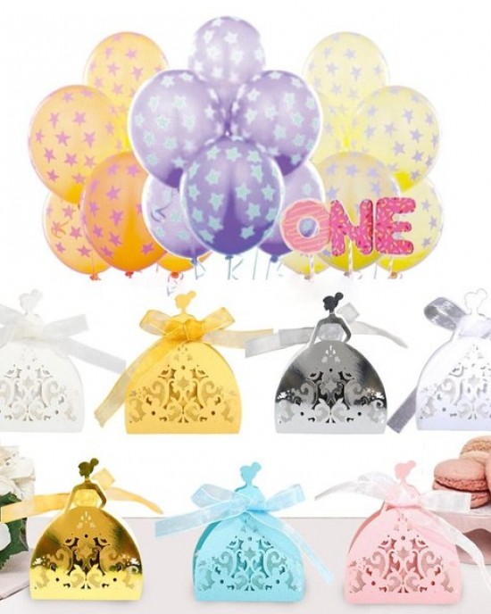 100pcs Flower Lace Hollow Candy Boxes Wedding Party Favor Box Chocolate Gift Box for