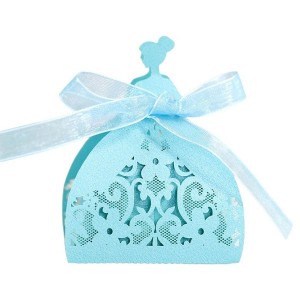 100pcs Flower Lace Hollow Candy Boxes Wedding Party Favor Box Chocolate Gift Box for