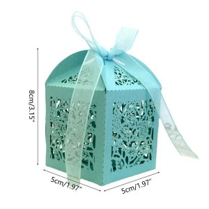 Candy Boxes Treat Boxes Hollow Out Sweets Box for Wedding Baptism Valentines Day