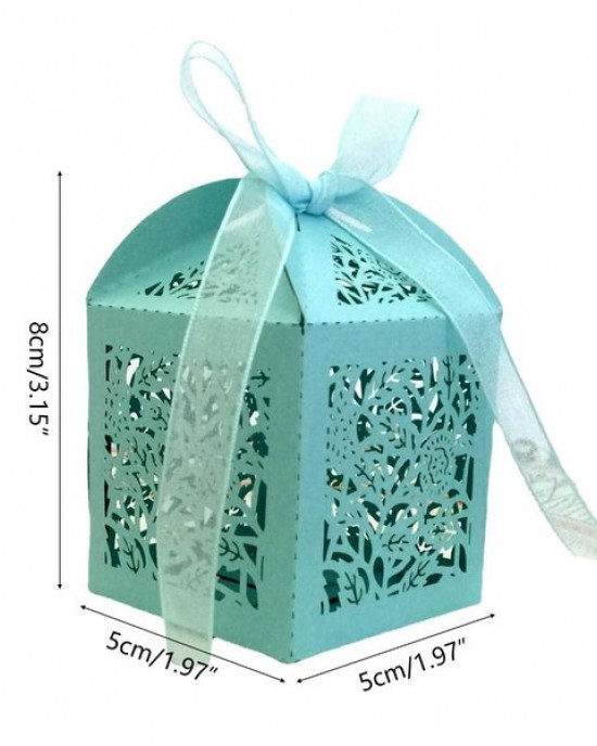 Candy Boxes Treat Boxes Hollow Out Sweets Box for Wedding Baptism Valentines Day