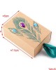 Kraft Paper Candy Gift Box Peacock Feather Candy Drawer Box Design for Party Ins
