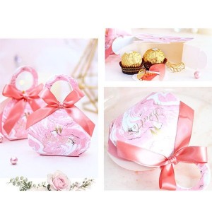 50Pcs Wedding Candy Box with ribbon candy packaging boxes wedding souvenirs Birthday