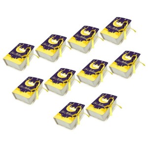 Pack Of 10 Eid Mubarak Decorative Boxes for Holiday Gifting Book Shape Candy Box