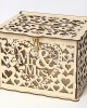 DIY Wedding Gift Mr & Mrs Wooden Card Money Box for Case With Lock Rustic Beauti