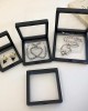 Clear Film Jewelry Storage Box for Earrings and Necklaces | Portable Anti-Tarnish