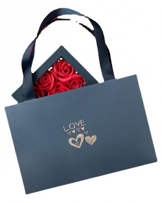 Rose Gift Box Jewelry Display Case for Necklaces Rings Earrings