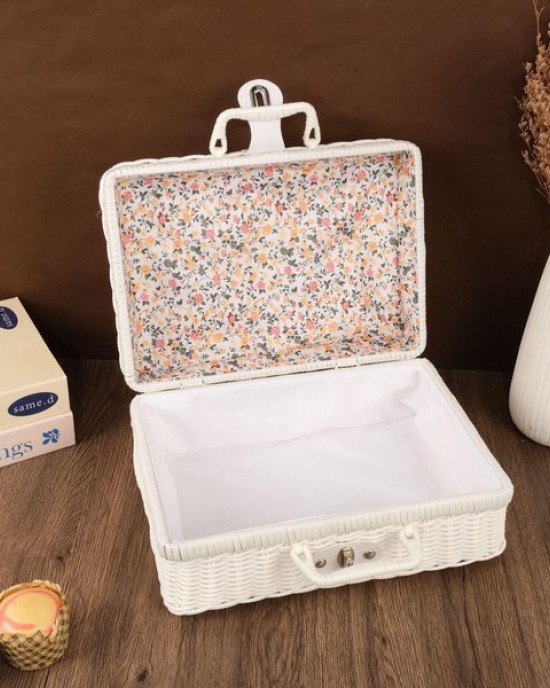 Vintage Rattan Storage Box | Elegant Gift Packaging for Weddings and Special Occasions
