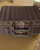 Sturdy Woven Rattan Gift Box with Iron Frame | Handmade Holiday Present Packaging for