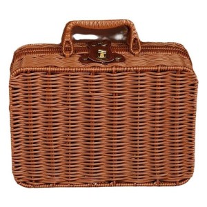 Sturdy Woven Rattan Gift Box with Iron Frame | Handmade Holiday Present Packaging for