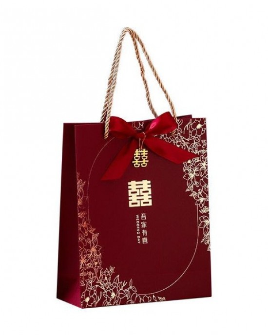 Elegant Wedding Favor Box with Handles - Premium Candy Gift Packaging for Bridal Showers